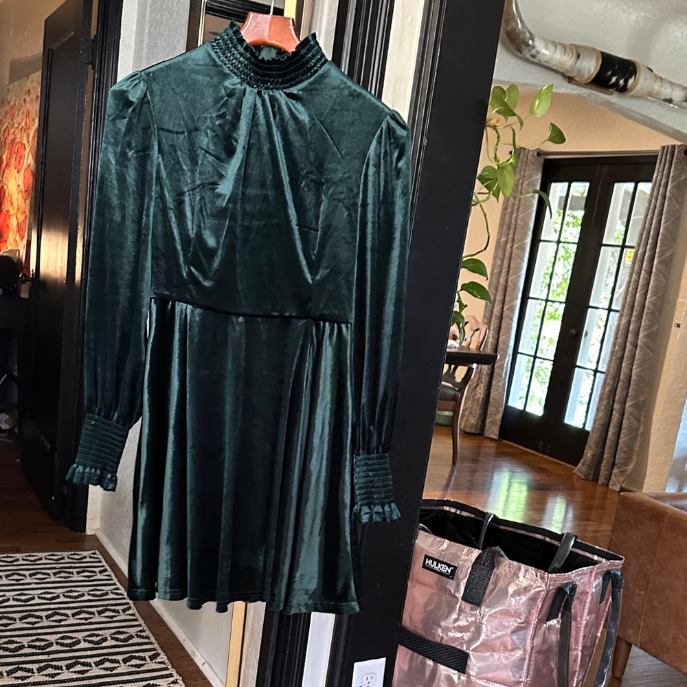 In Loom - Forest Green Velvet Gown